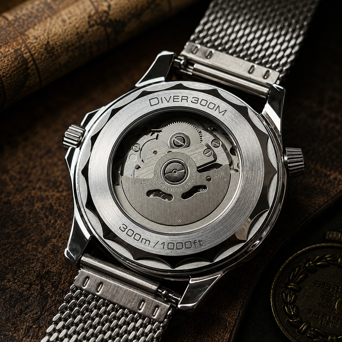 Custom Seiko Secret Agent 007 Silver Racing Automatic Mod Watch
