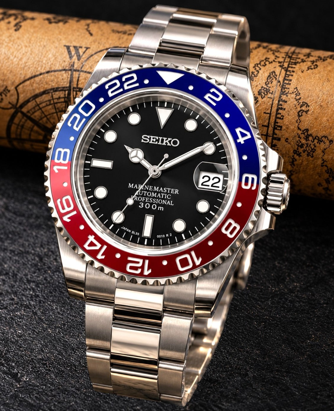 Custom Seiko Vintage Pepsi Mod Watch