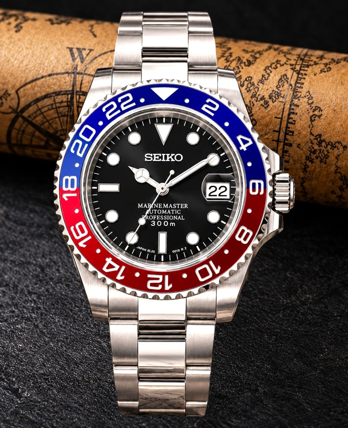 Custom Seiko Vintage Pepsi Mod Watch